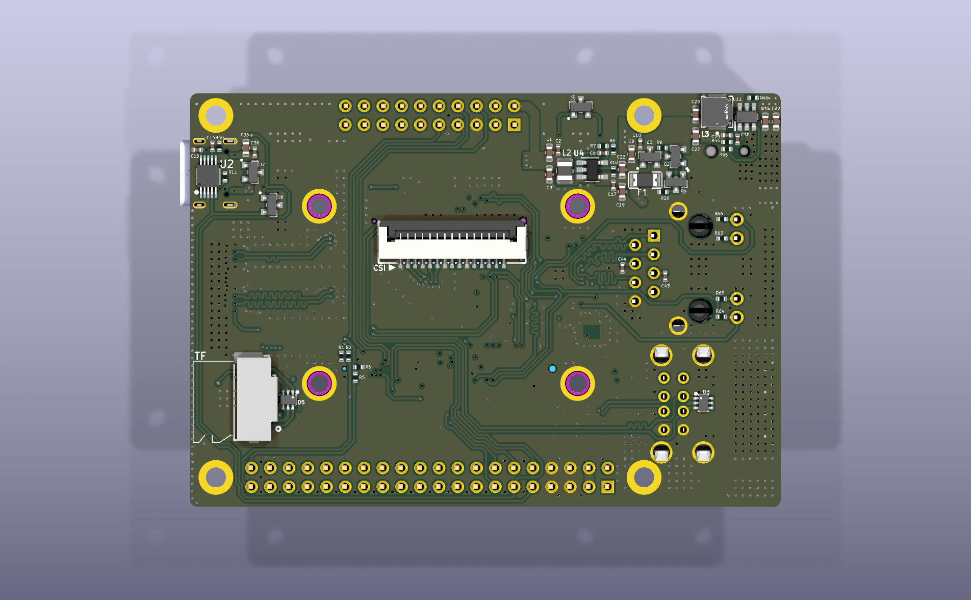 YeaCreate-ESP32-P4 Carrier Board Back side YeaCreate-ESP32-P4 Carrier Board Back side