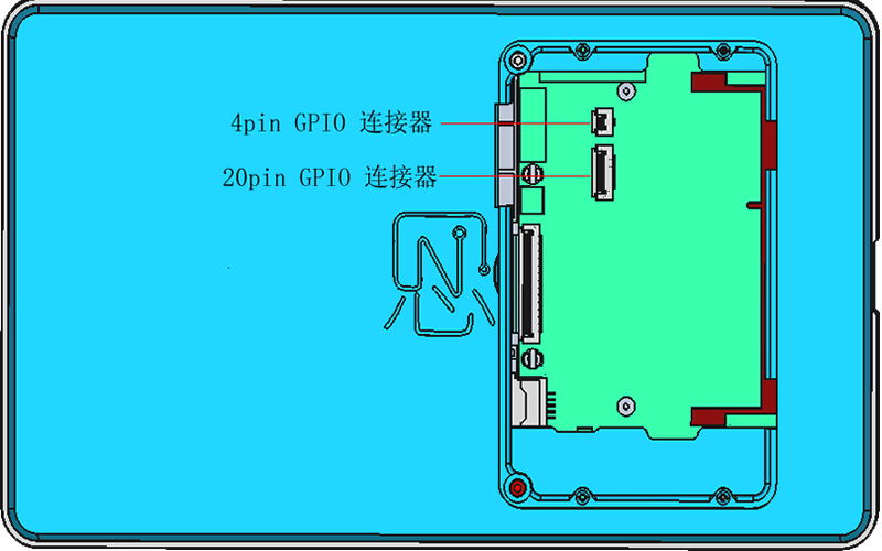 Ntablet开源平板外围板GIPO小板链接口